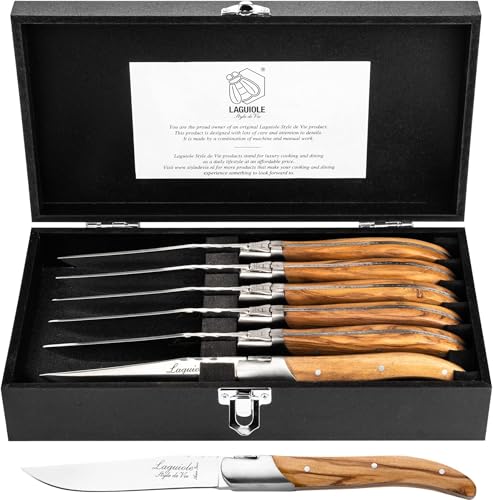Luxury Line Steakmesser 6-tlg. Olivenholz