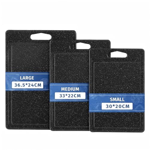 Schneidebrett-Set 3-teilig Granitoptik