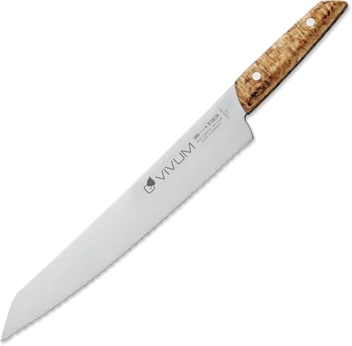VIVUM Brotmesser 26 cm Birkenholz