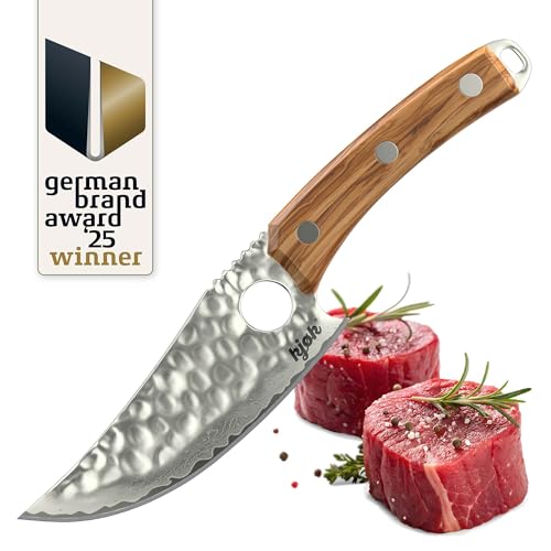 Premium Damastmesser Olivenholz